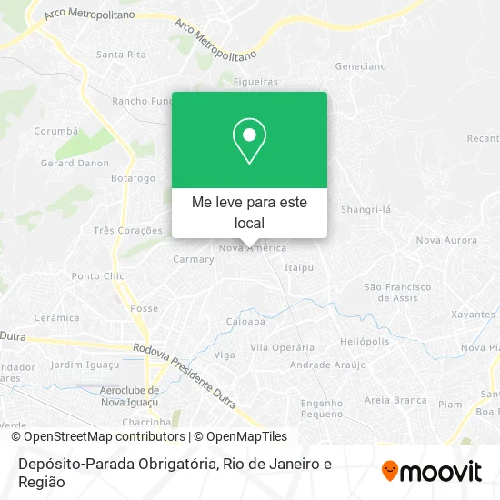 Depósito-Parada Obrigatória mapa