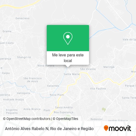 Antônio Alves Rabelo N mapa