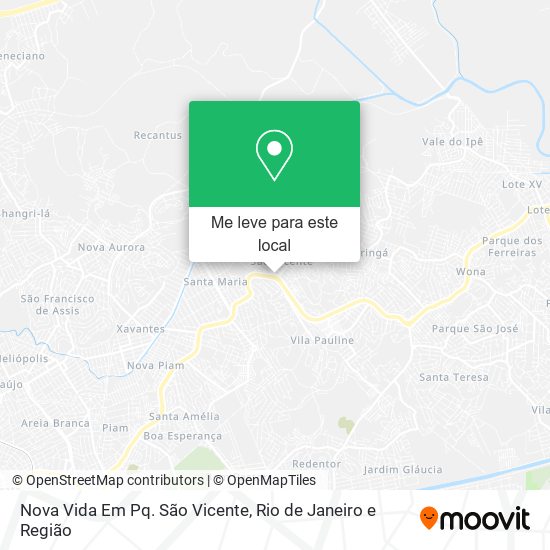 Nova Vida Em Pq. São Vicente mapa