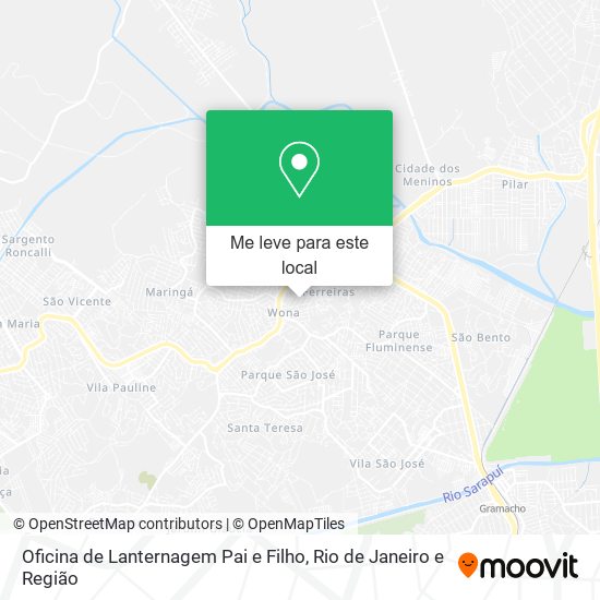 Oficina de Lanternagem Pai e Filho mapa