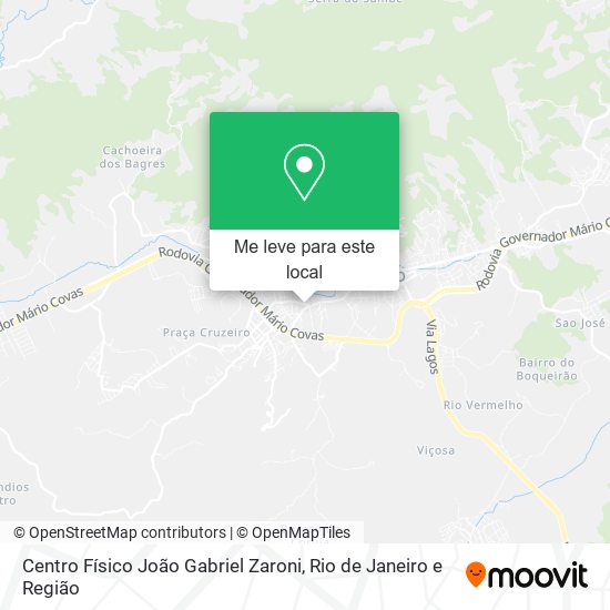 Centro Físico João Gabriel Zaroni mapa