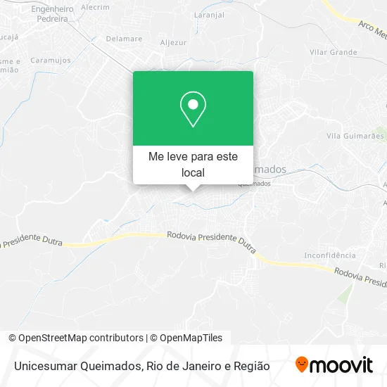 Unicesumar Queimados mapa