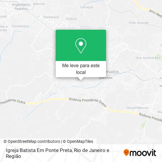 Igreja Batista Em Ponte Preta mapa