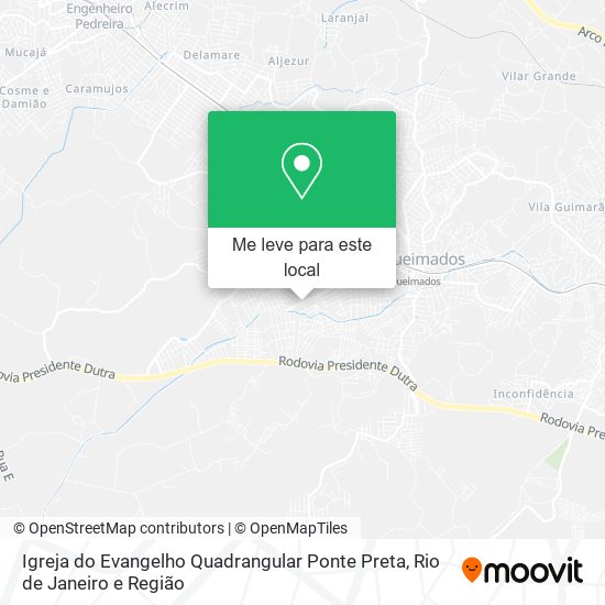 Igreja do Evangelho Quadrangular Ponte Preta mapa