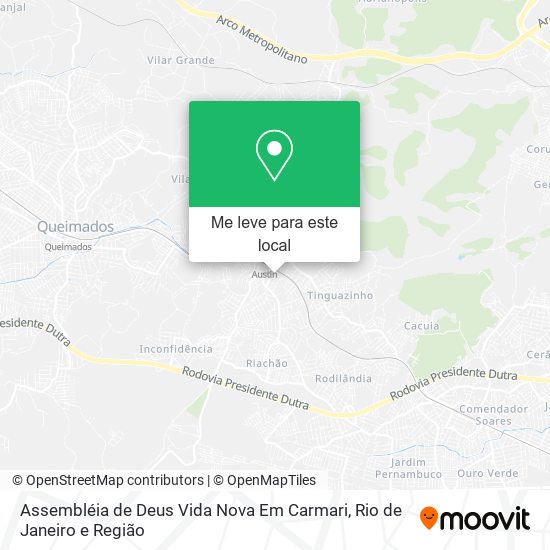 Assembléia de Deus Vida Nova Em Carmari mapa