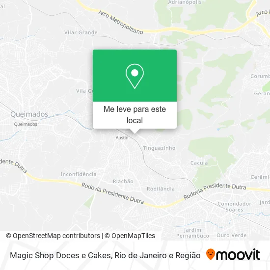 Magic Shop Doces e Cakes mapa