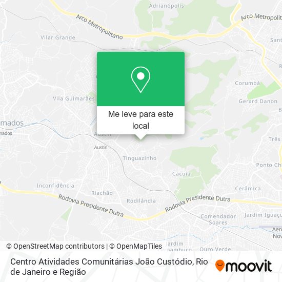 Centro Atividades Comunitárias João Custódio mapa