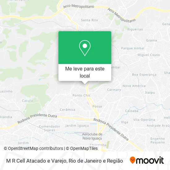 M R Cell Atacado e Varejo mapa