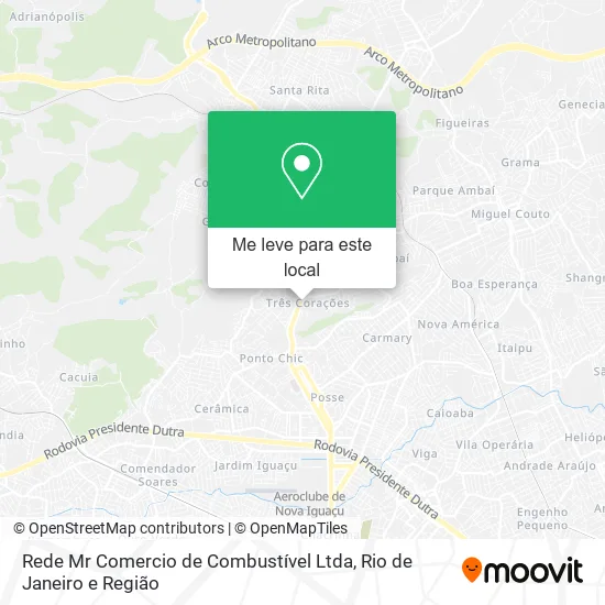 Rede Mr Comercio de Combustível Ltda mapa