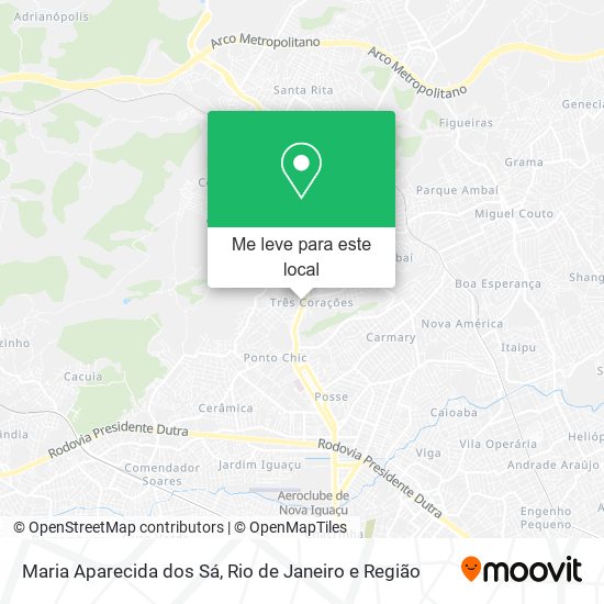 Maria Aparecida dos Sá mapa