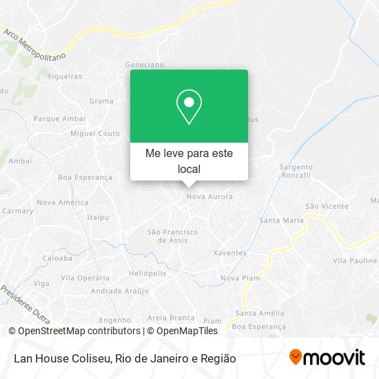 Lan House Coliseu mapa