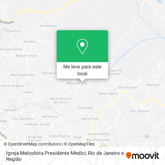 Igreja Metodista Presidente Medici mapa