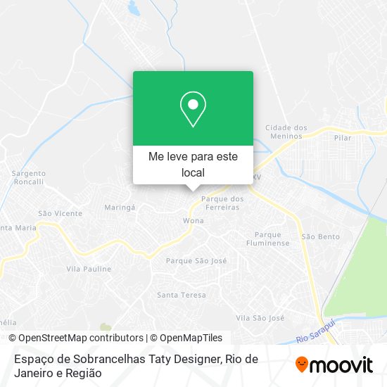Espaço de Sobrancelhas Taty Designer mapa