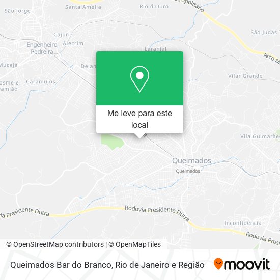 Queimados Bar do Branco mapa