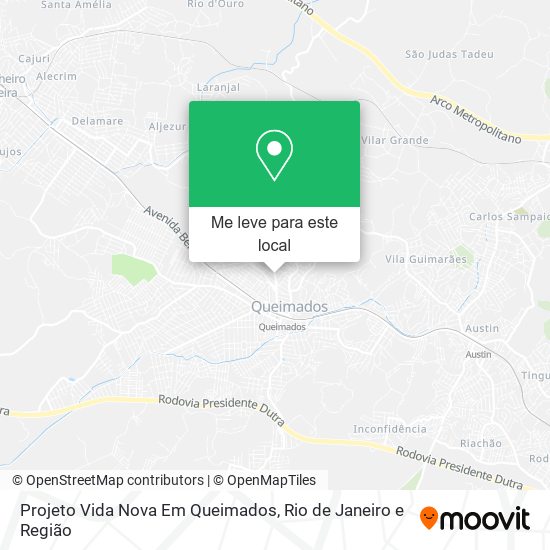 Projeto Vida Nova Em Queimados mapa