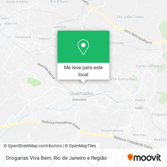 Drogarias Viva Bem mapa
