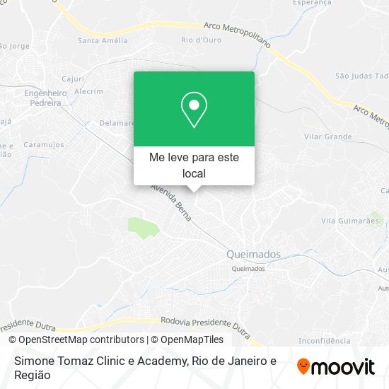 Simone Tomaz Clinic e Academy mapa
