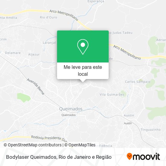 Bodylaser Queimados mapa