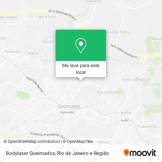 Bodylaser Queimados mapa