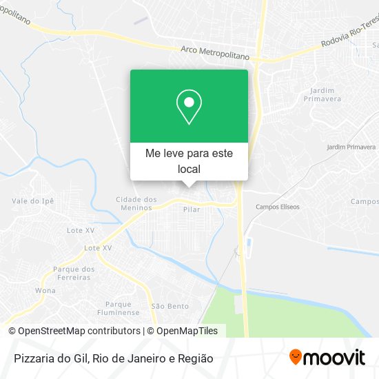 Pizzaria do Gil mapa