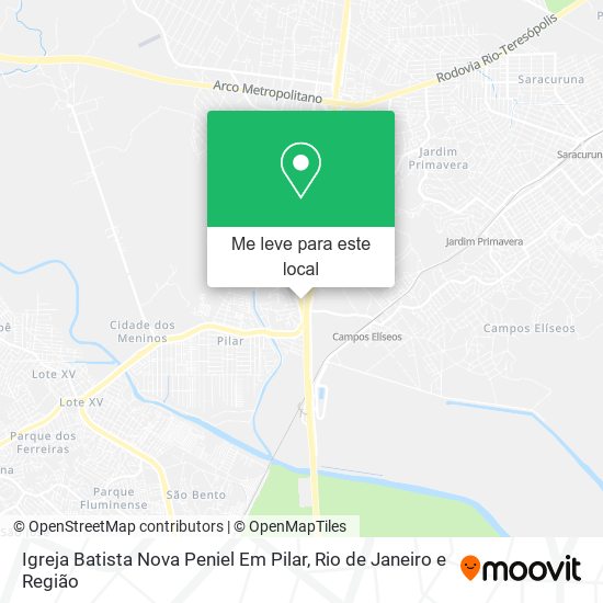 Igreja Batista Nova Peniel Em Pilar mapa