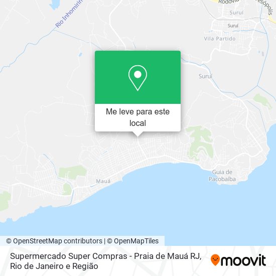 Supermercado Super Compras - Praia de Mauá RJ mapa