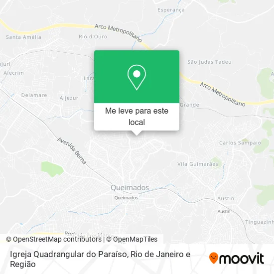Igreja Quadrangular do Paraíso mapa