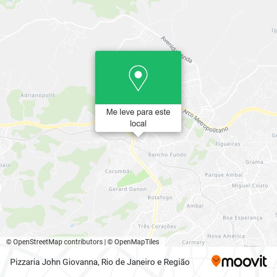 Pizzaria John Giovanna mapa