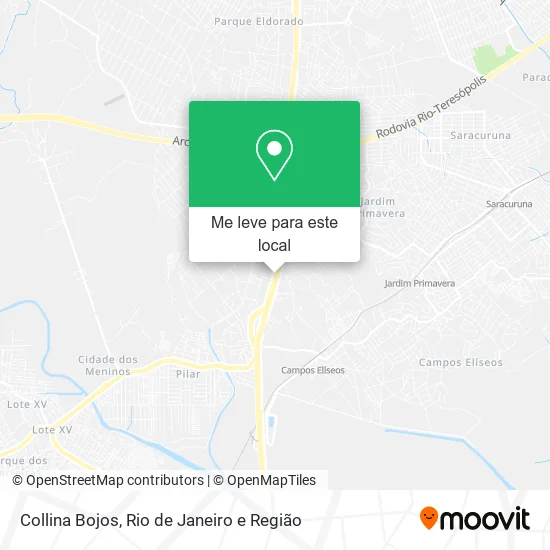 Collina Bojos mapa