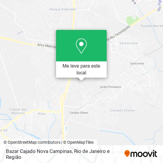 Bazar Cajado Nova Campinas mapa
