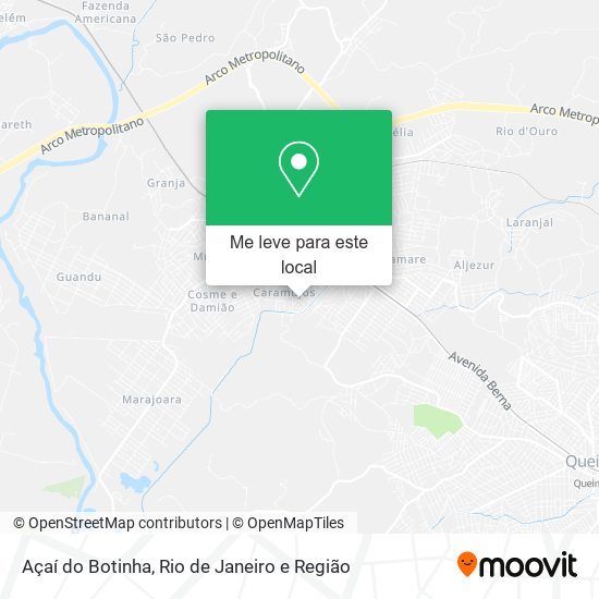 Açaí do Botinha mapa