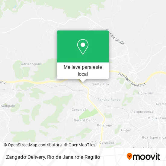Zangado Delivery mapa