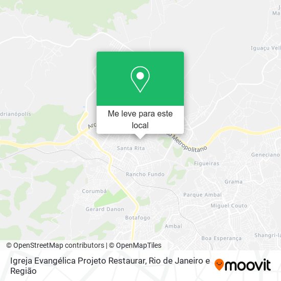 Igreja Evangélica Projeto Restaurar mapa