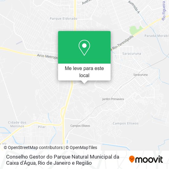 Conselho Gestor do Parque Natural Municipal da Caixa d'Água mapa