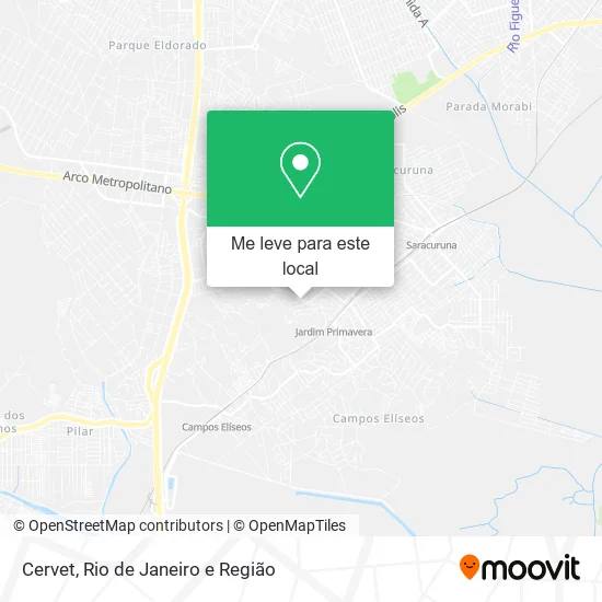 Cervet mapa