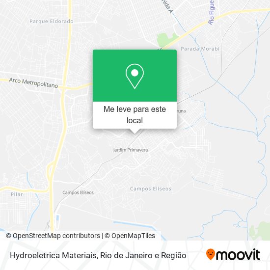 Hydroeletrica Materiais mapa