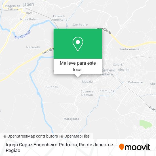 Igreja Cepaz Engenheiro Pedreira mapa