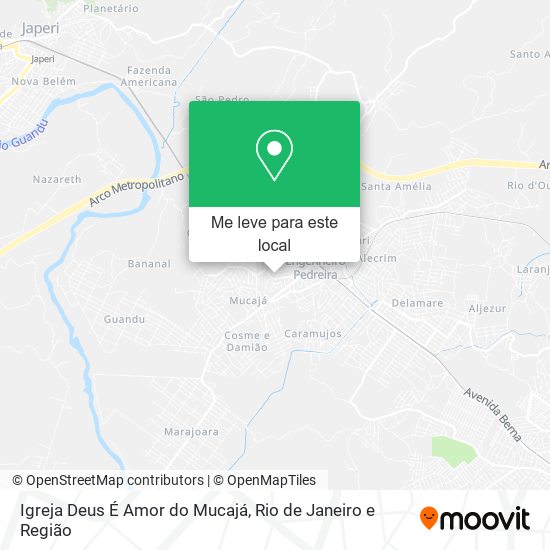 Igreja Deus É Amor do Mucajá mapa