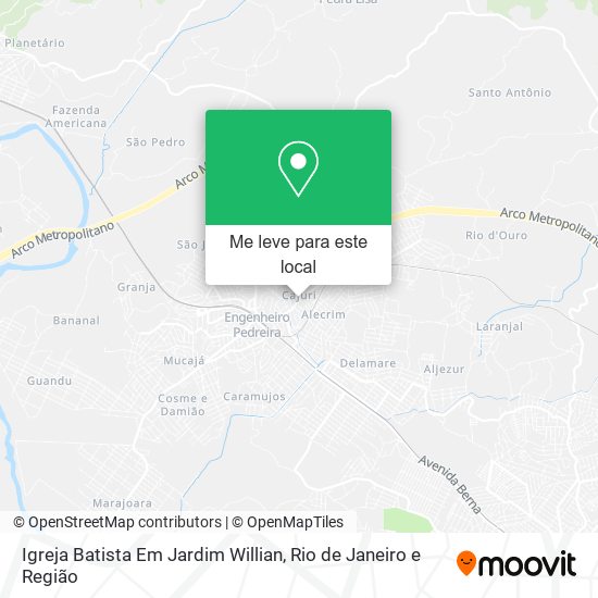 Igreja Batista Em Jardim Willian mapa