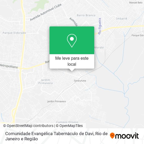 Comunidade Evangélica Tabernáculo de Davi mapa