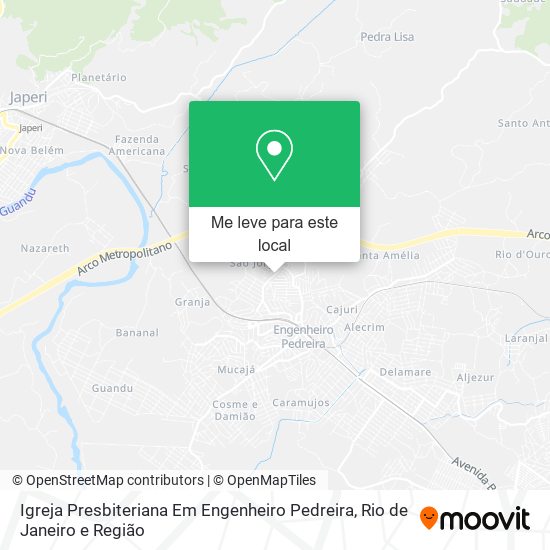 Igreja Presbiteriana Em Engenheiro Pedreira mapa