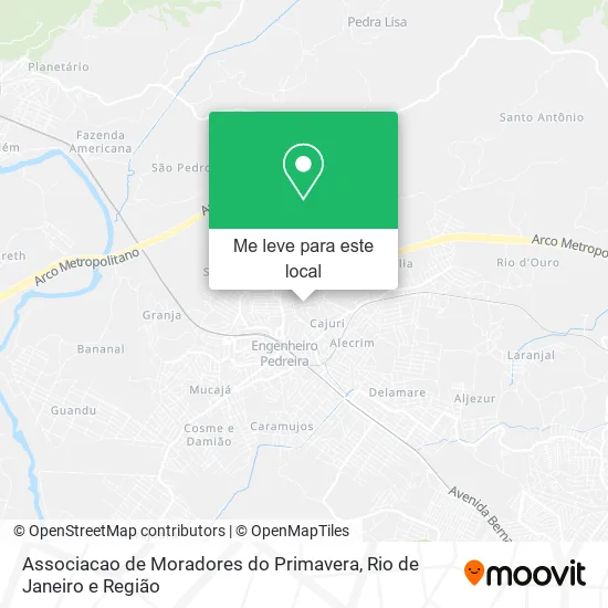 Associacao de Moradores do Primavera mapa