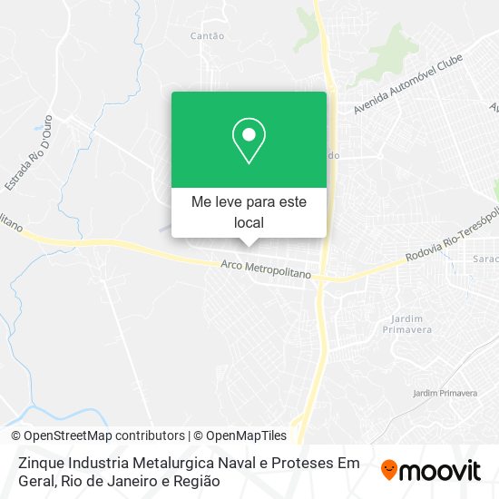 Zinque Industria Metalurgica Naval e Proteses Em Geral mapa