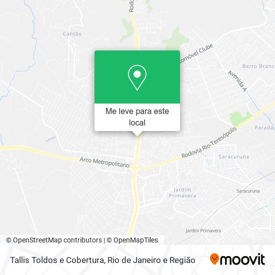 Tallis Toldos e Cobertura mapa
