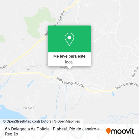 66 Delegacia de Polícia - Piabetá mapa