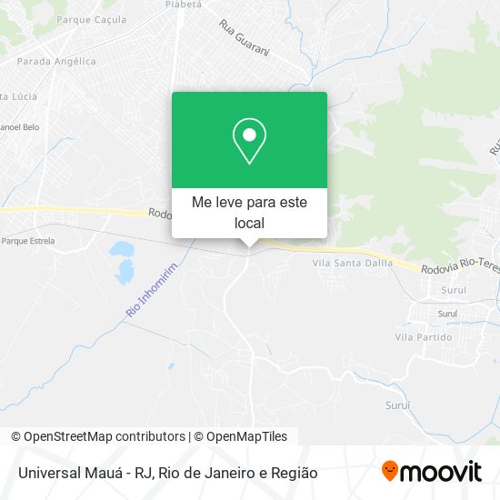 Universal Mauá - RJ mapa