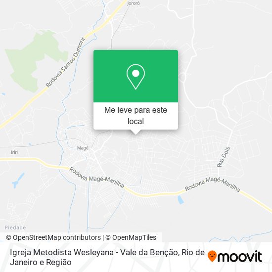 Igreja Metodista Wesleyana - Vale da Benção mapa