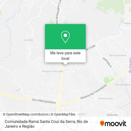 Comunidade Ramá Santa Cruz da Serra mapa