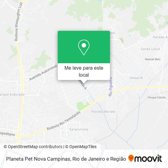 Planeta Pet Nova Campinas mapa