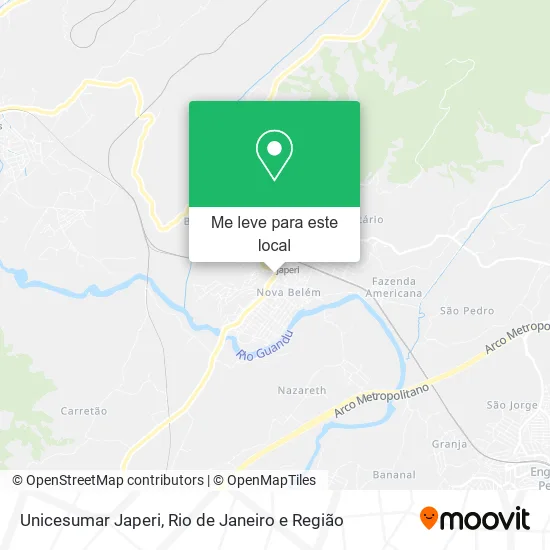 Unicesumar Japeri mapa